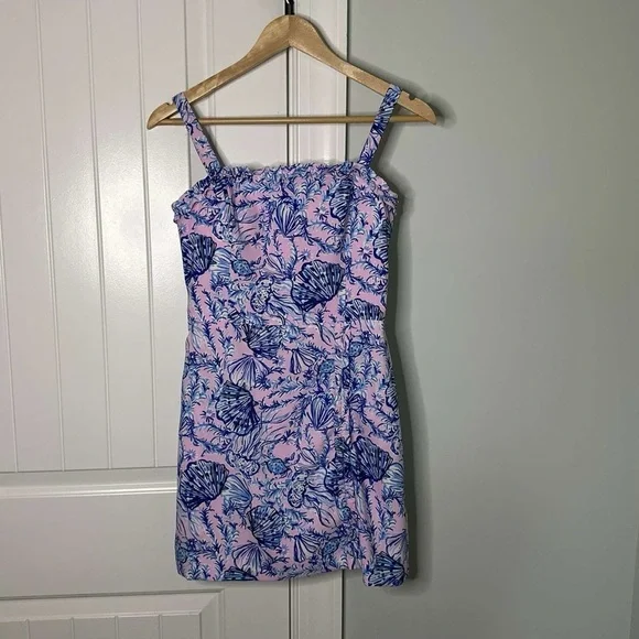 Lilly Pulitzer ZENON RUFFLE ROMPER  Lilac A Little Jelly size 2-like new - Picture 3 of 10